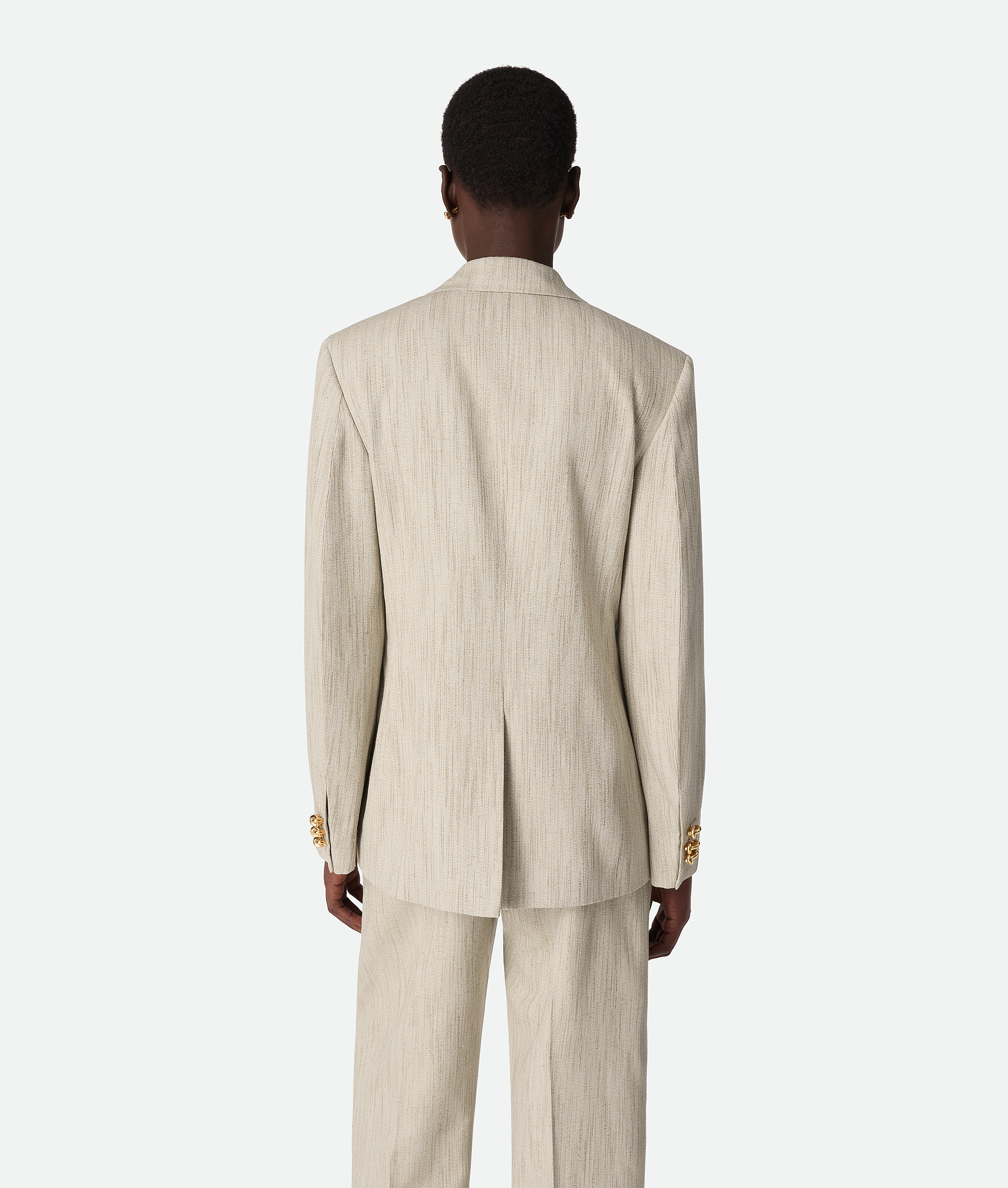 Bottega Veneta Women Melange Sand Viscose Blend Blazer