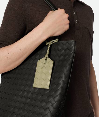 Intrecciato Tag Holder On Strap