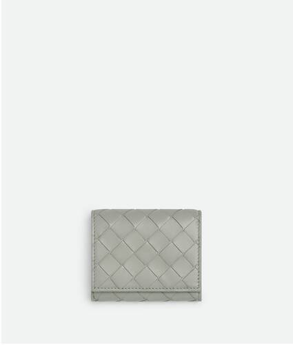 Intrecciato Tri-Fold Zip Wallet