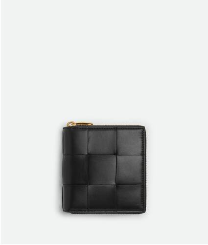 Portefeuille compact à fermeture zippée Cassette petit format