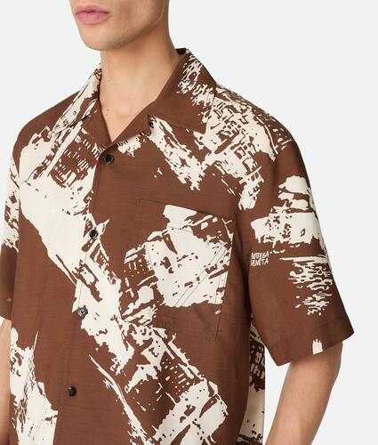 Italian Postcard Silk Shirt