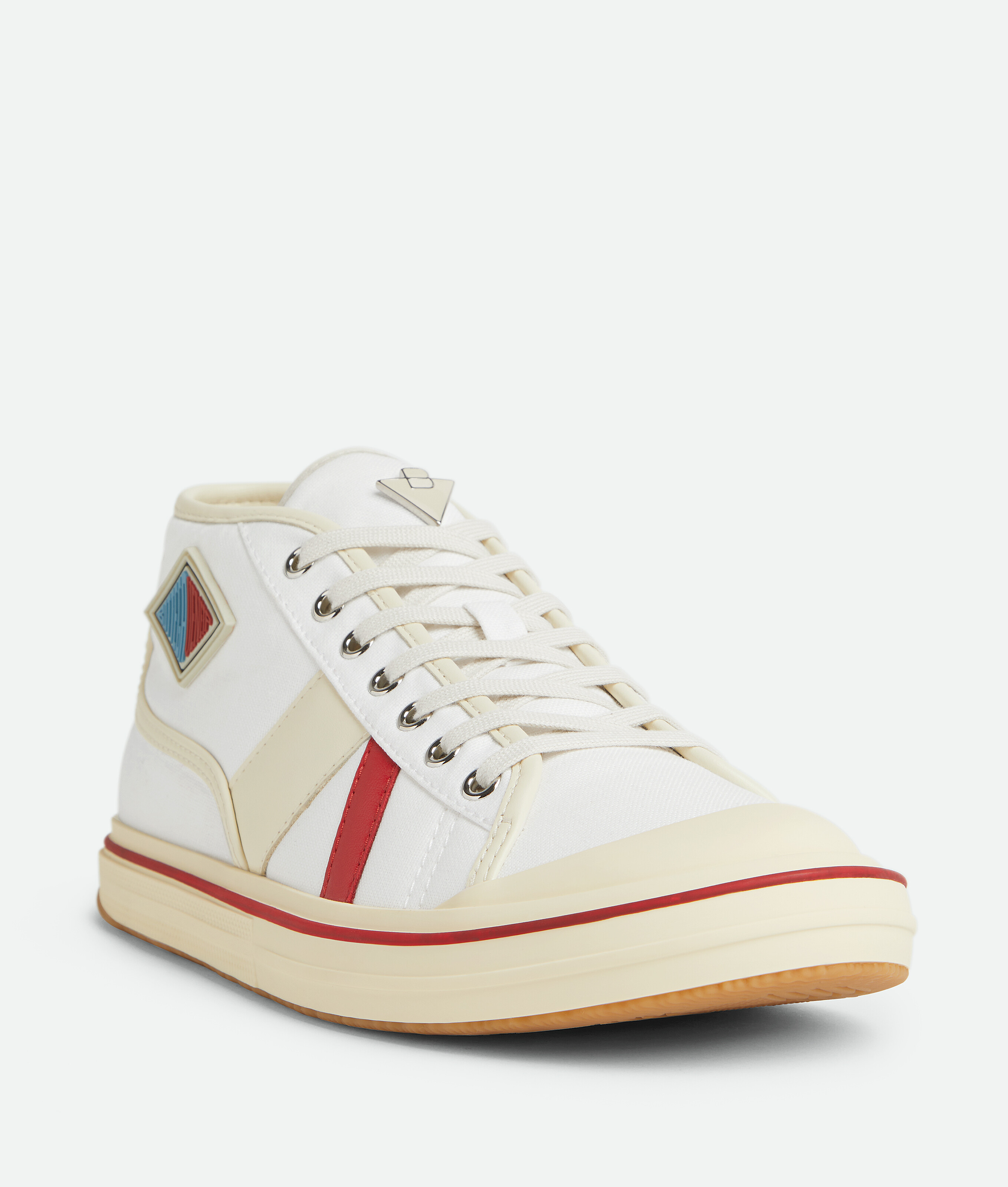 Bottega Veneta Men's Eliot Mid-top Sneakers In Neutral