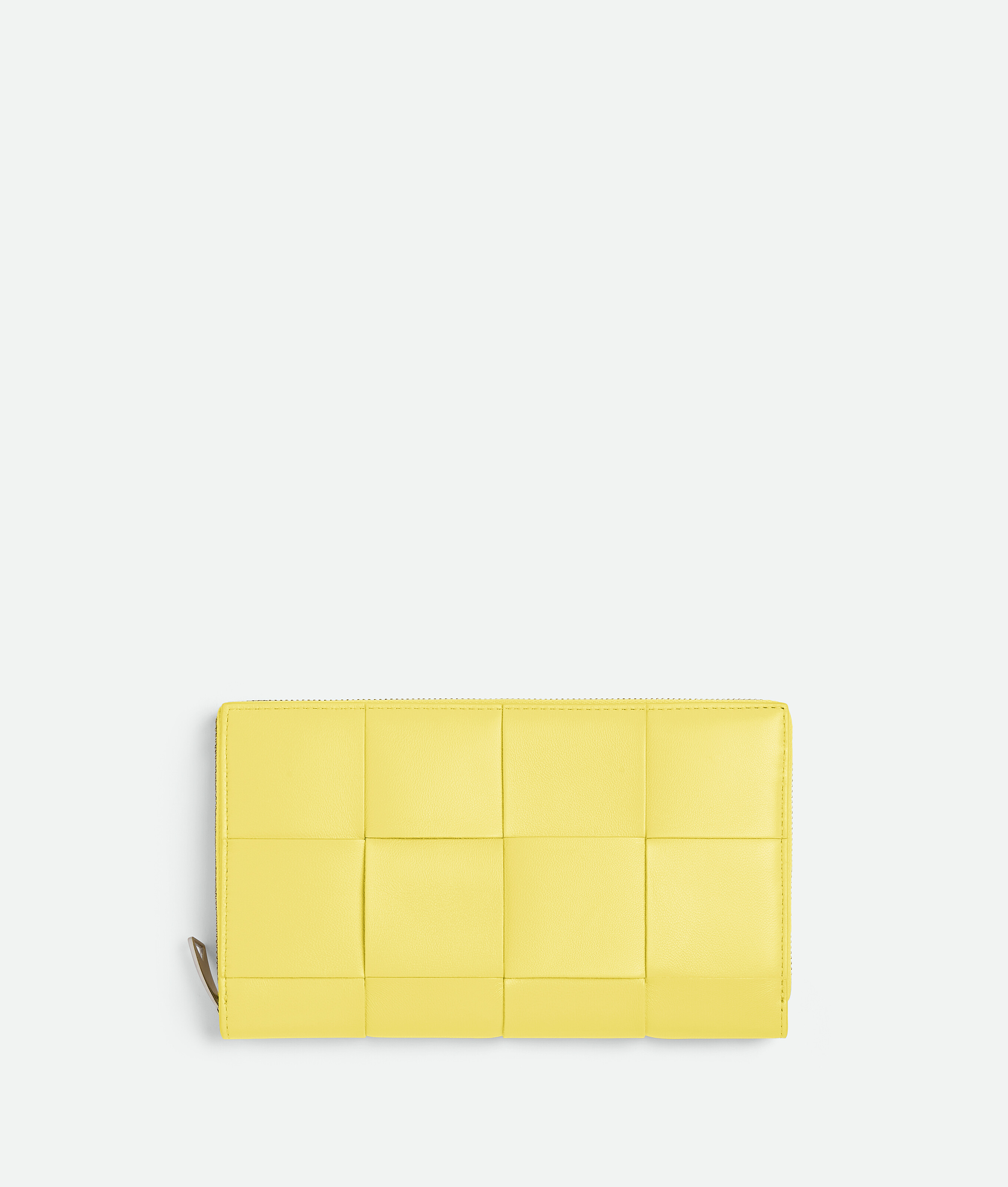 Bottega Veneta Cassette Zip Around Wallet In Yellow