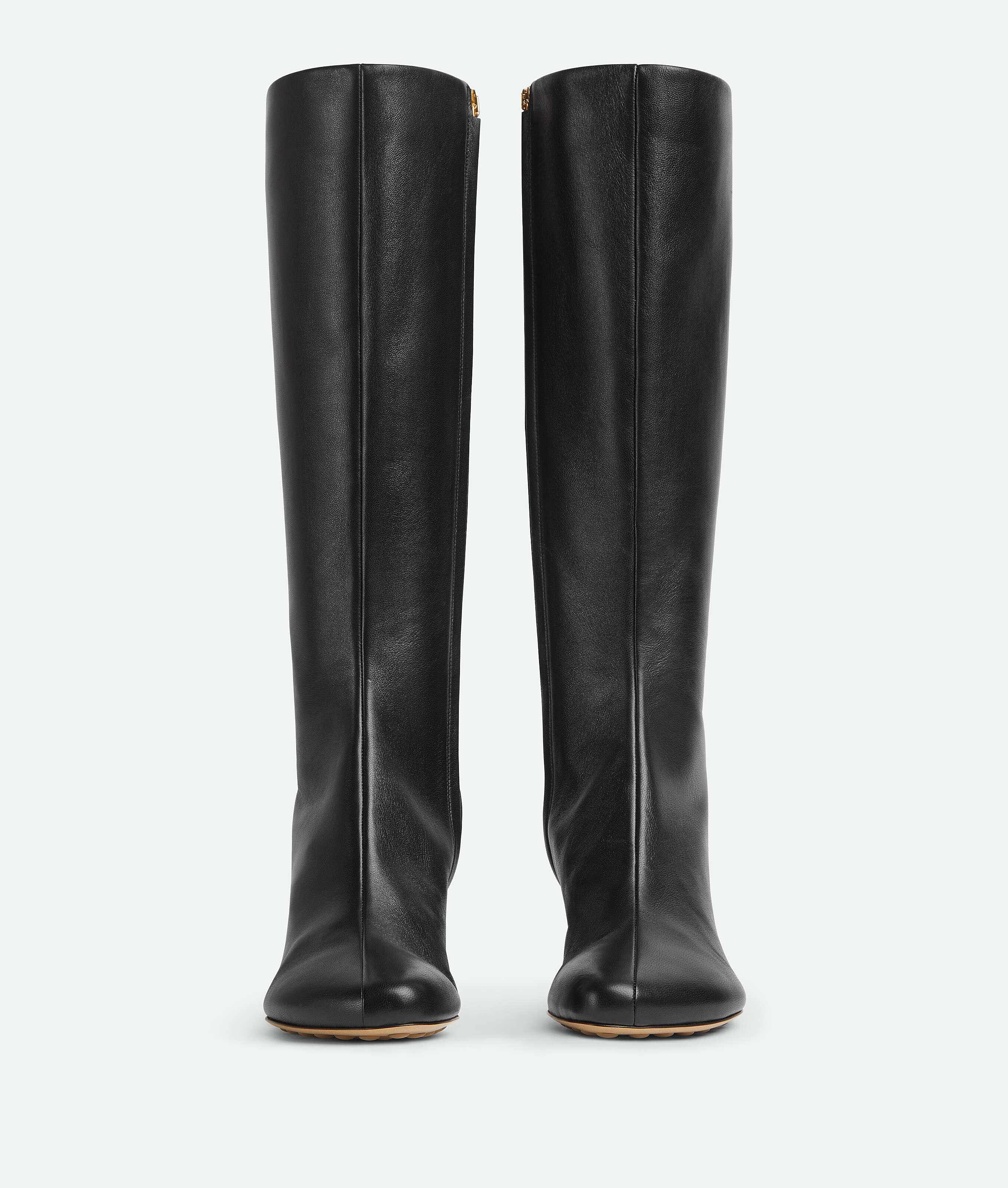 Bottega Veneta Lagoon Nappa Leather Knee-high Boots In Black