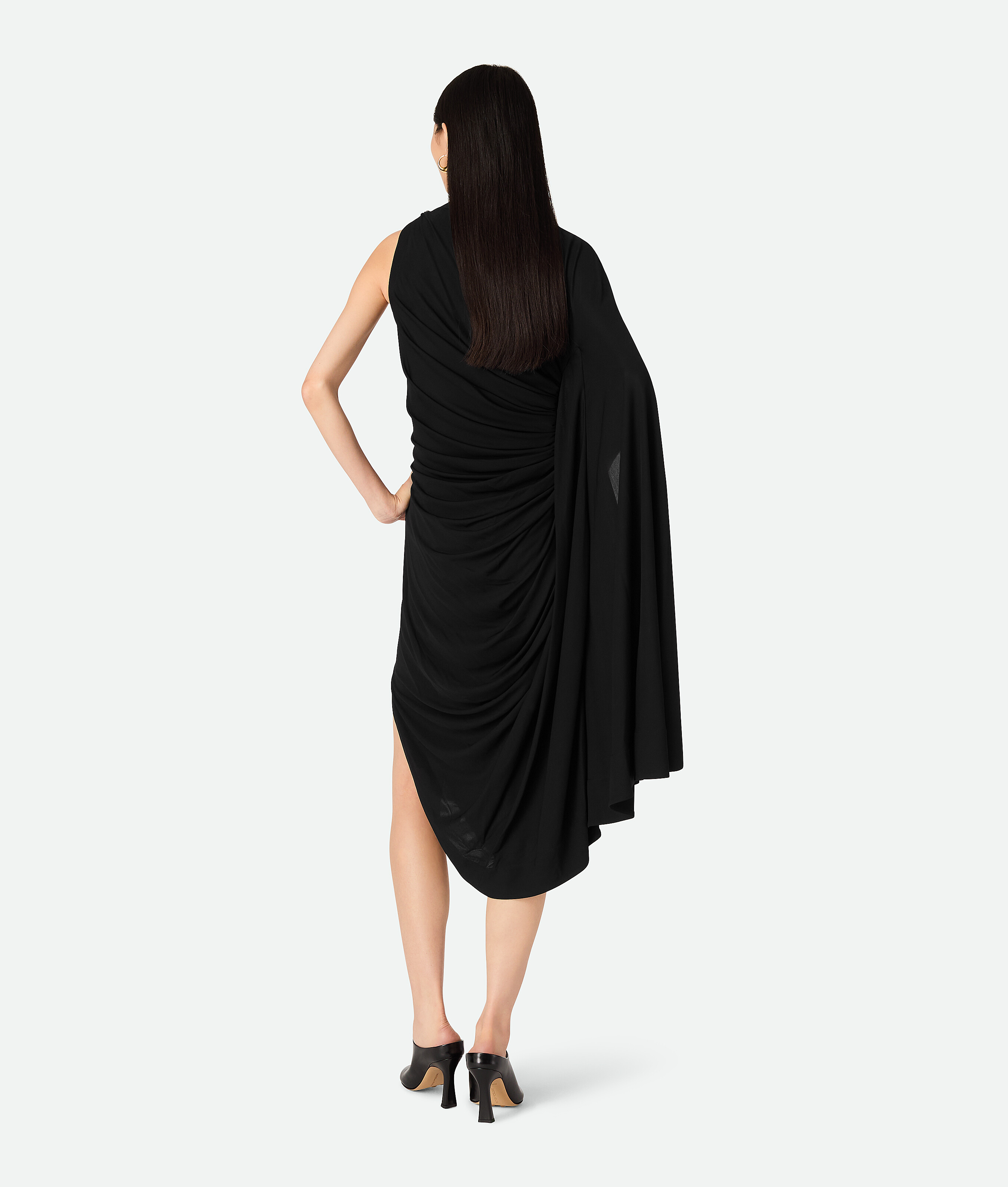 BOTTEGA VENETA VISCOSE JERSEY DRAPED DRESS