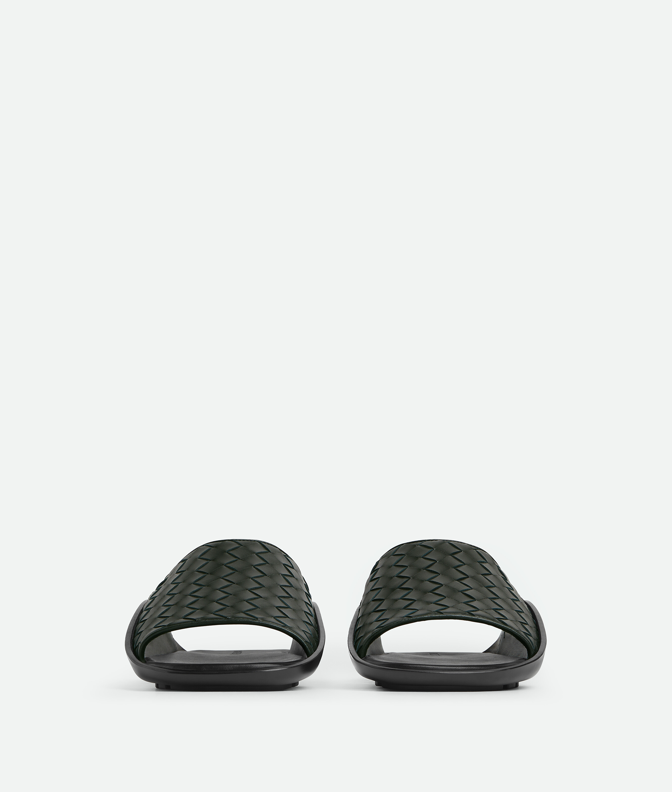 Bottega Veneta Nappa Opaque Weave Mule Sandal In Brown