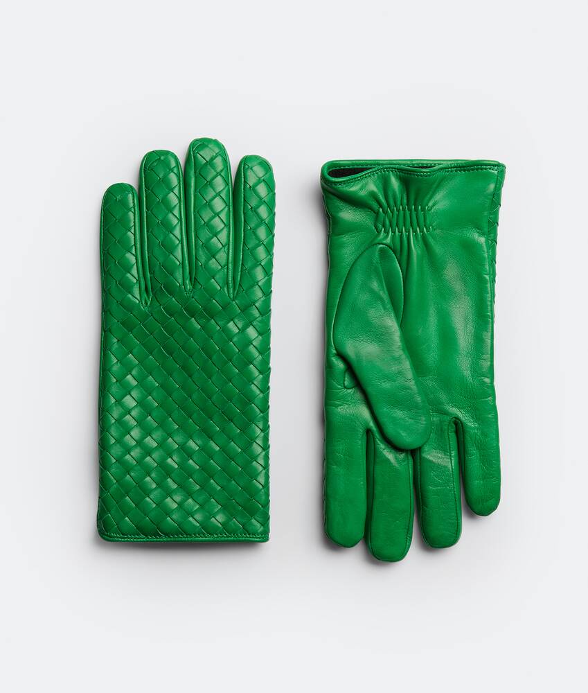 Ein größeres Bild des Produktes anzeigen 1 - Handschuhe Aus Intrecciato Leder