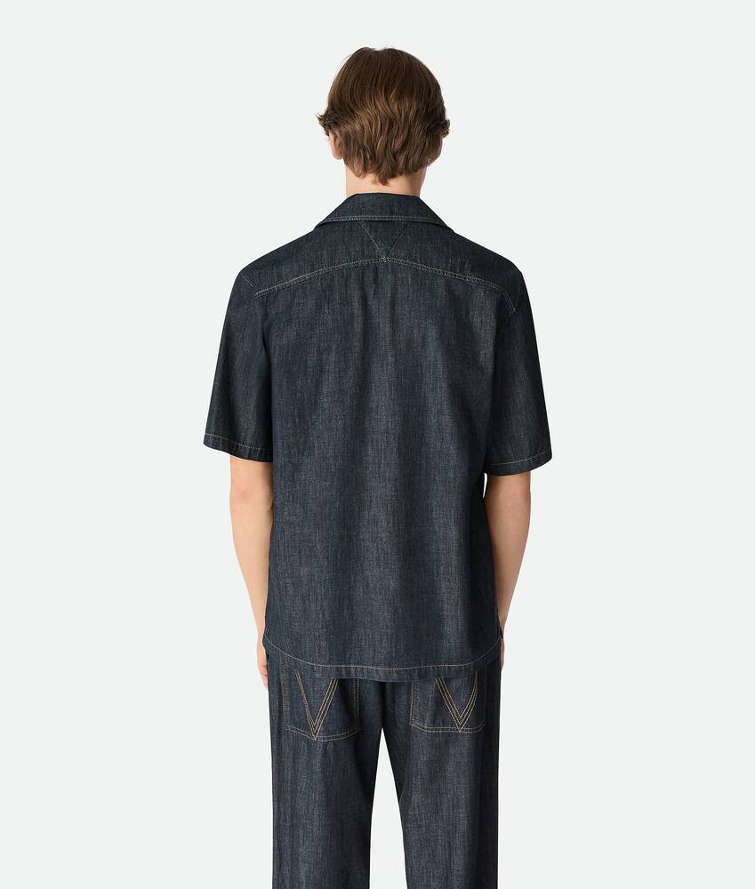 Display a large version of the product image 3 - Rinsed Indigo Straight Denim Shirt