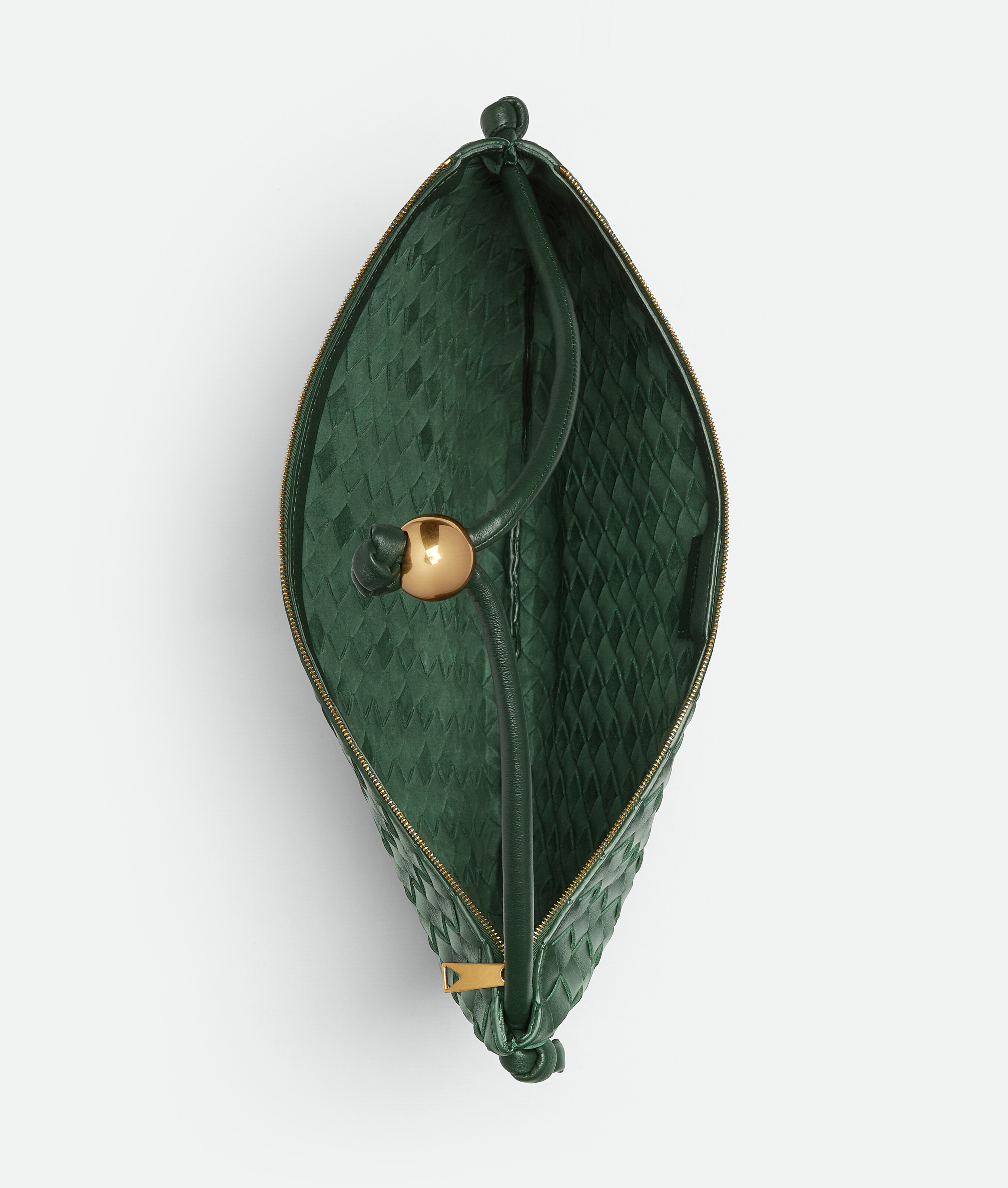 Shop Bottega Veneta Medium Turn Pouch In Green