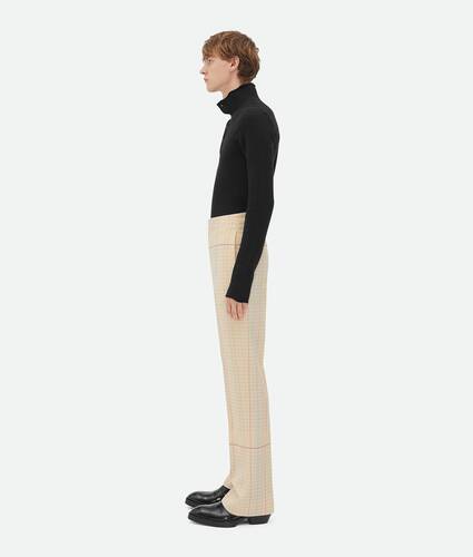 Notebook Wool Twill Flared Trousers