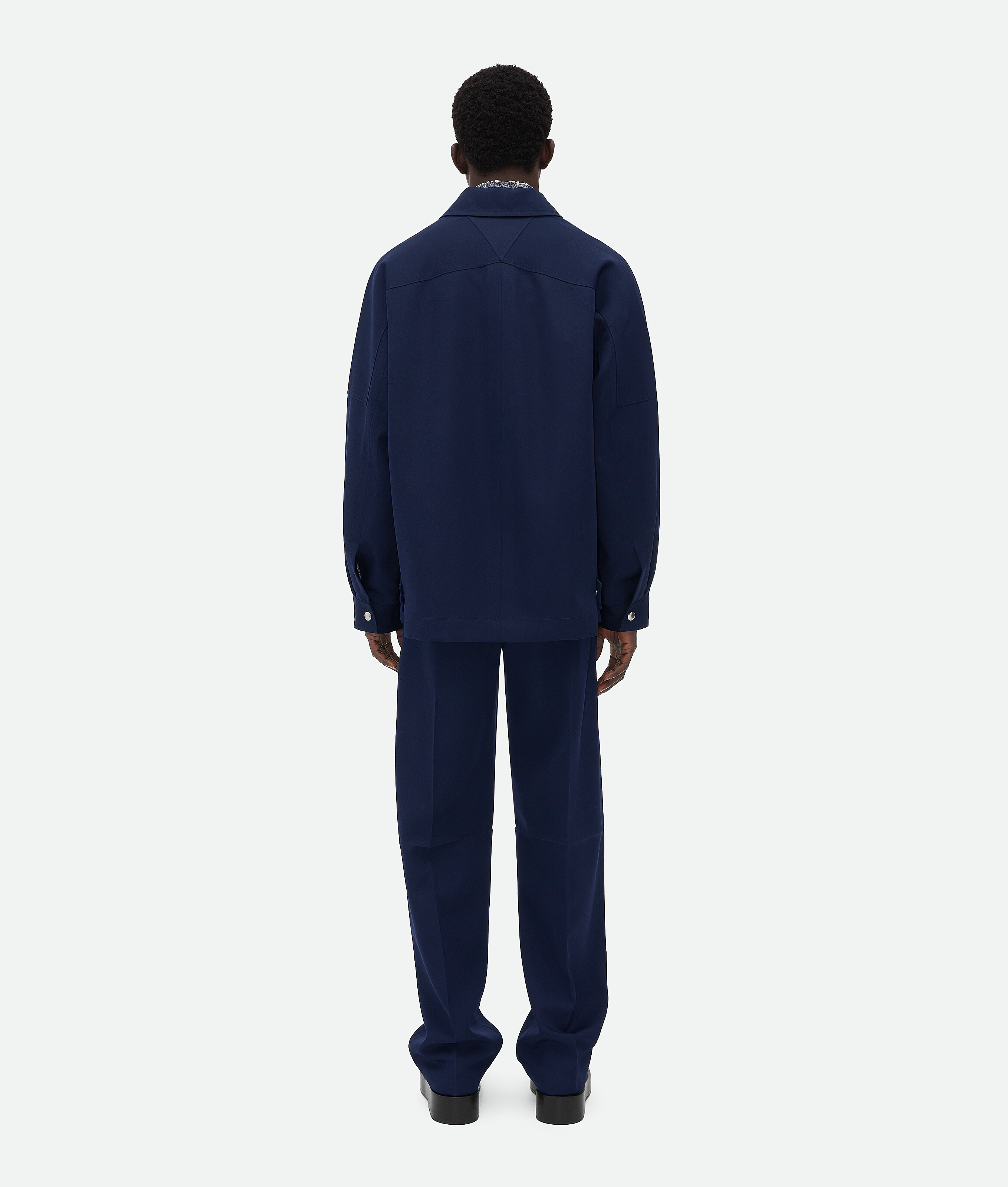 Bottega Veneta Blouson Aus Grain-de-poudre-wolle In Eclipse