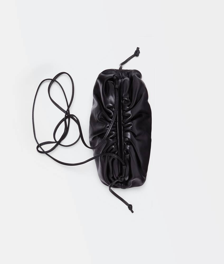 Bottega Veneta The Mini Pouch Bag in Black Leather Intrecciato — UFO No More
