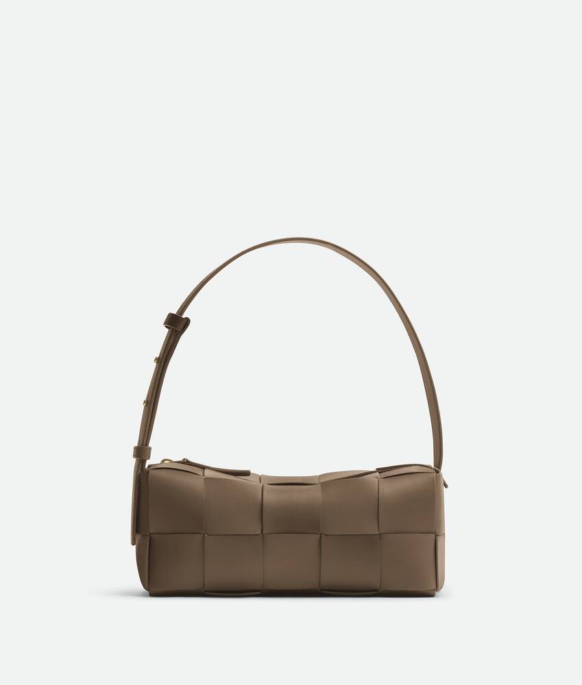 Neutral Hop large Intrecciato-leather shoulder bag, Bottega Veneta
