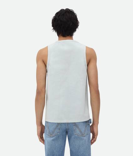 Jersey Rib Leather Tank Top