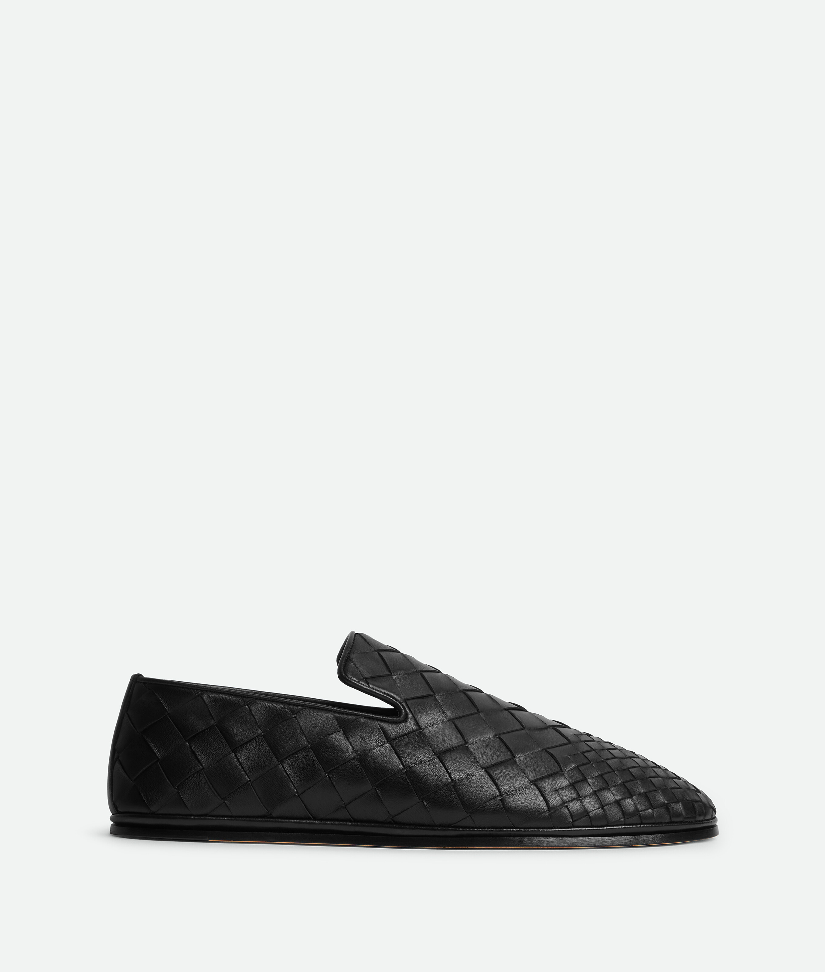 Bottega Veneta Leather Padded Slip-on With Biodegradable Outsole In Black