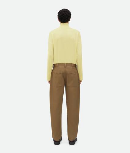 Cotton Twill Tapered Trousers