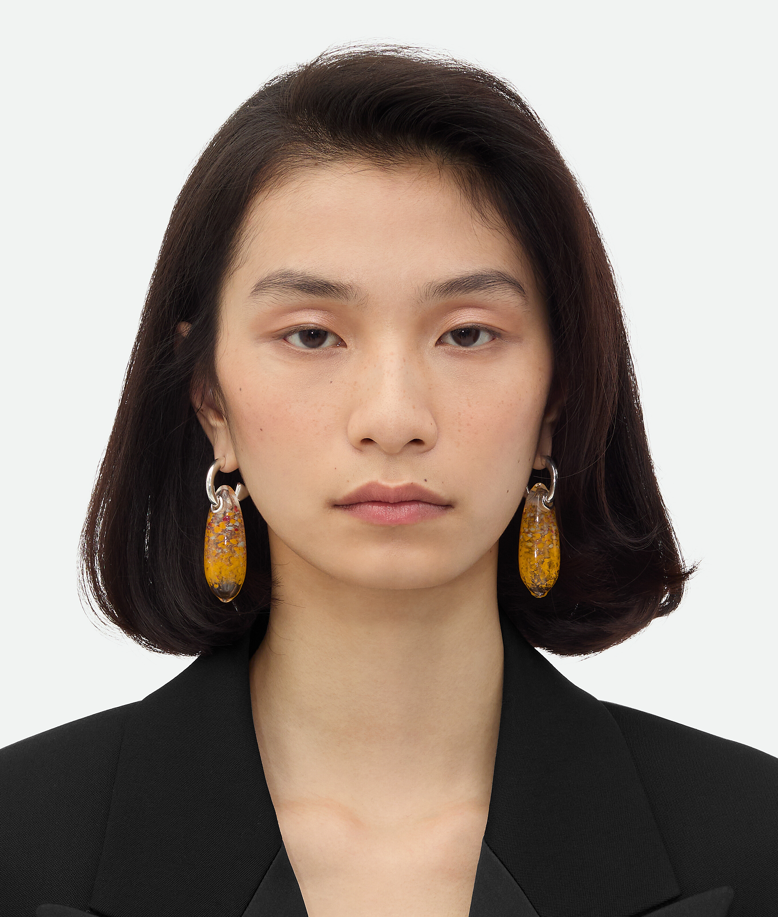 Bottega Veneta Ellipse Large Glass Earrings - Solar - Woman