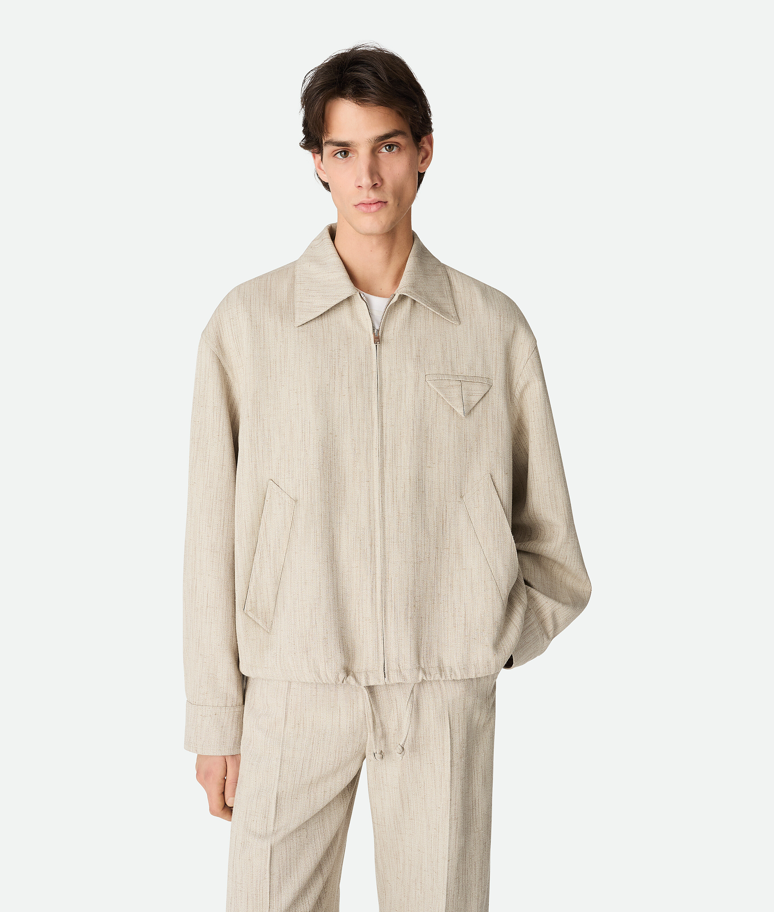 Viscose And Silk Kimono Blouson
