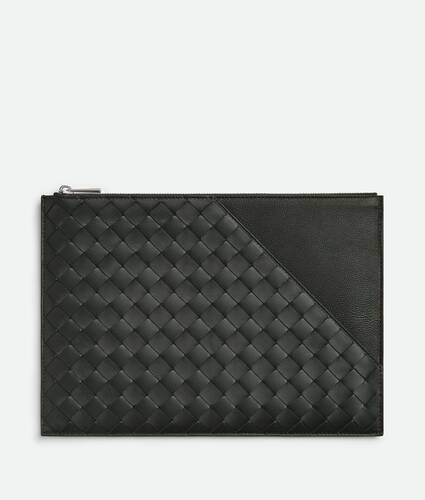 Intrecciato Diagonal Flat Pouch