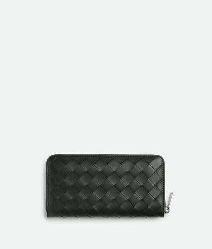 Intrecciato Diagonal Zip Around Wallet