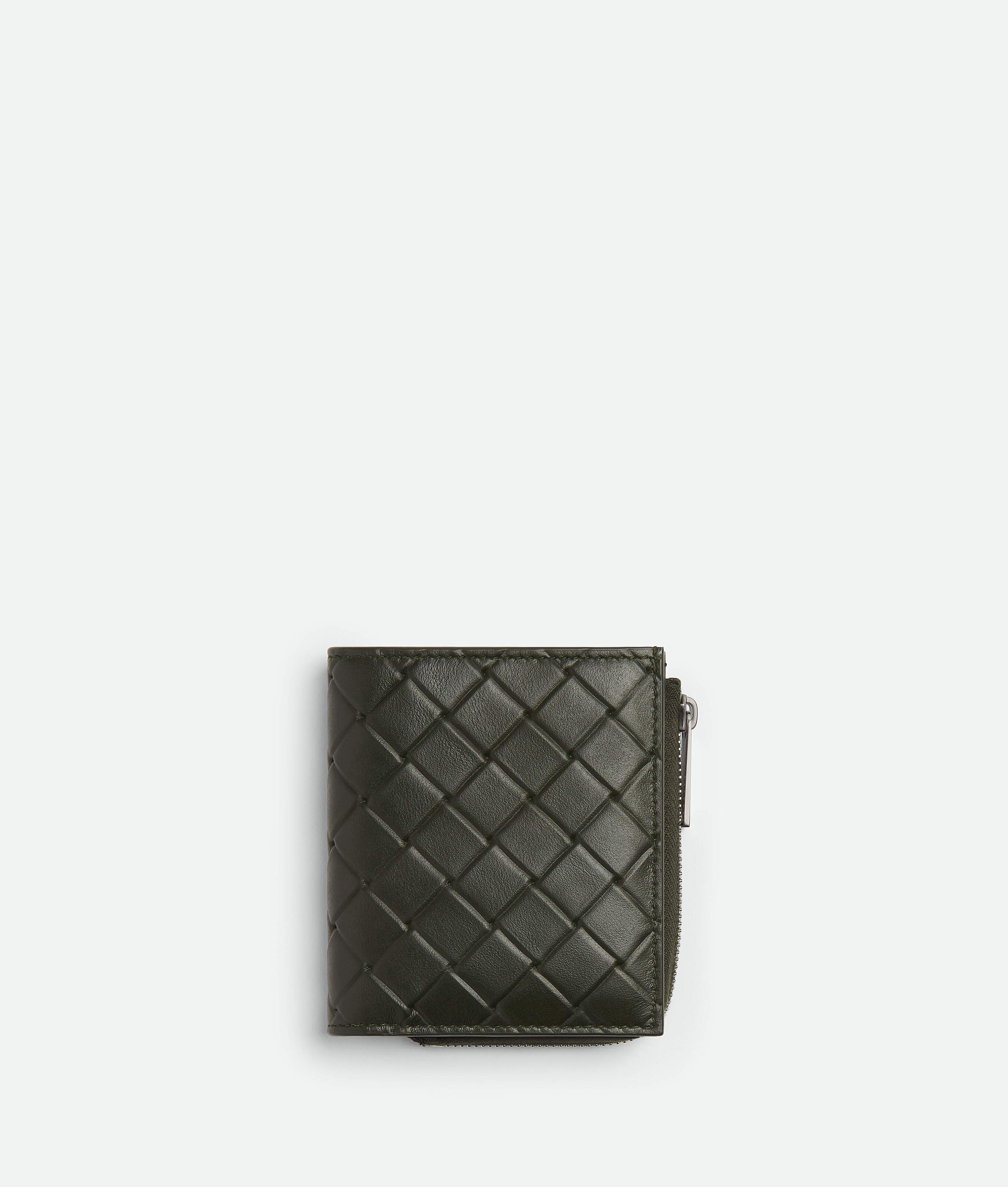 Bottega Veneta Intrecciato Stamp Bi-fold Wallet In Brown