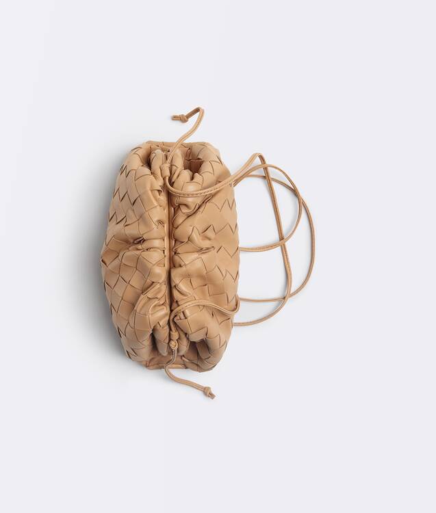 Bottega Mini Pouch in Almond. Shop online now.