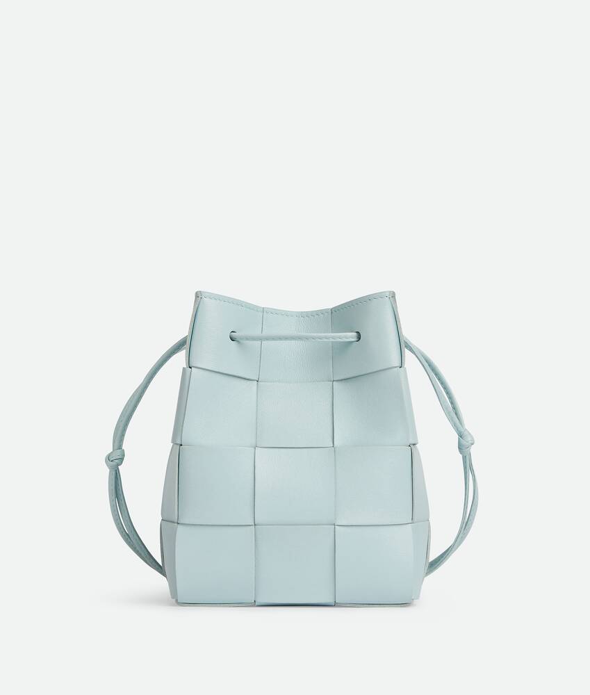 Bottega Veneta® Women's Mini Cassette Bucket Bag in Agate Grey