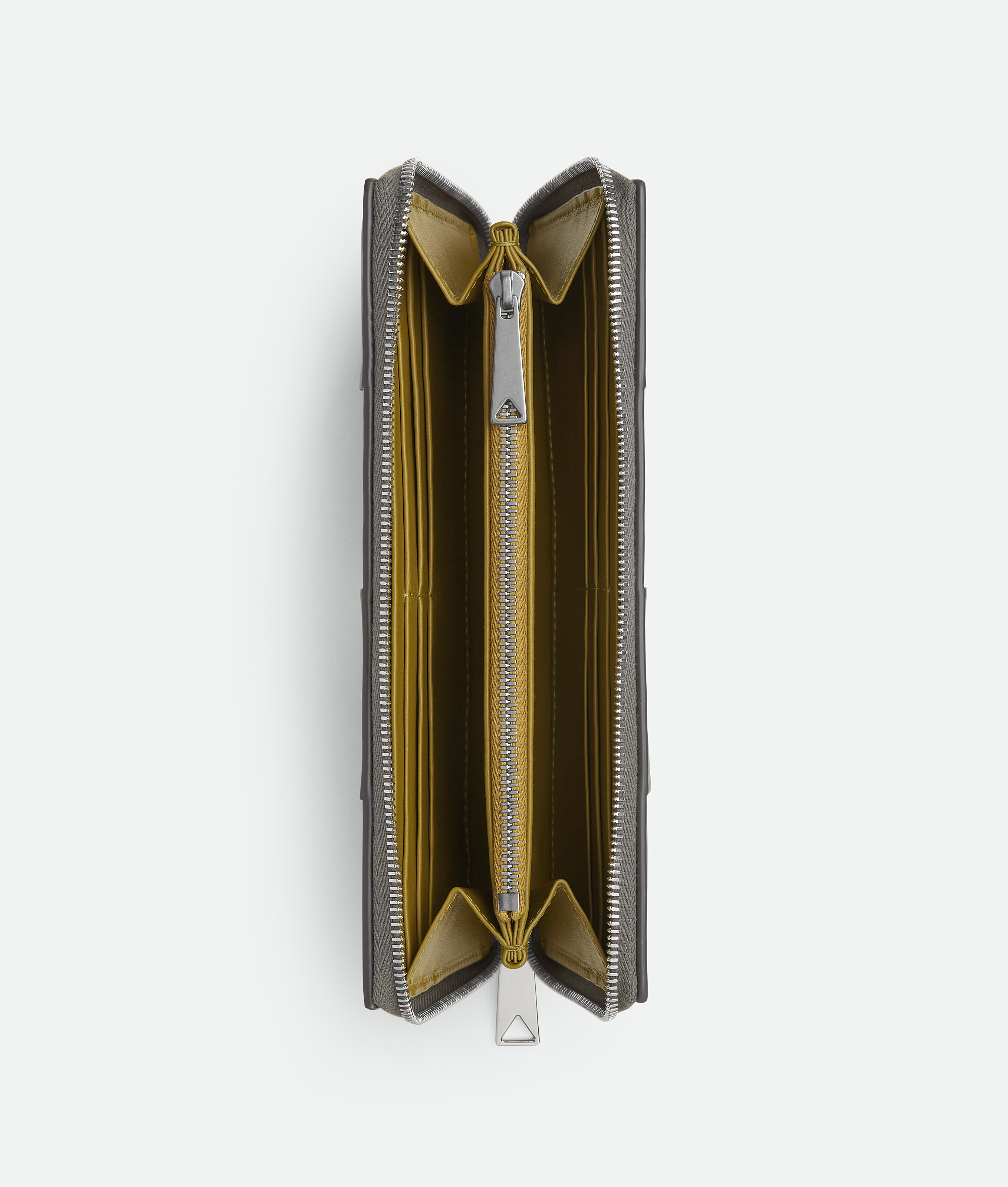 Bottega Veneta Cassette Portemonnaie Mit Umlaufendem Zip In Lapilli/limonite