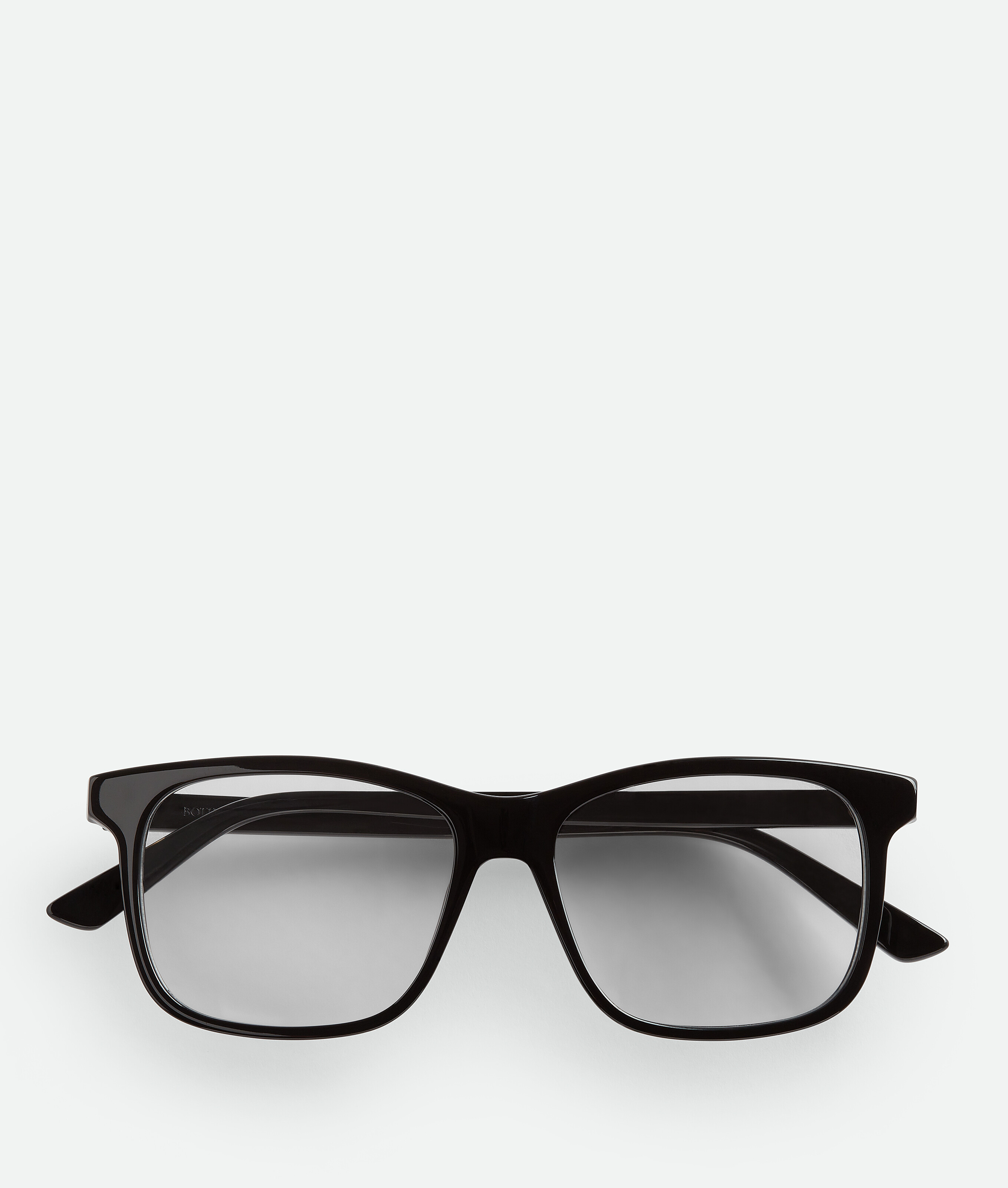 Bottega Veneta Classic Square Eyeglasses In Black/transparent
