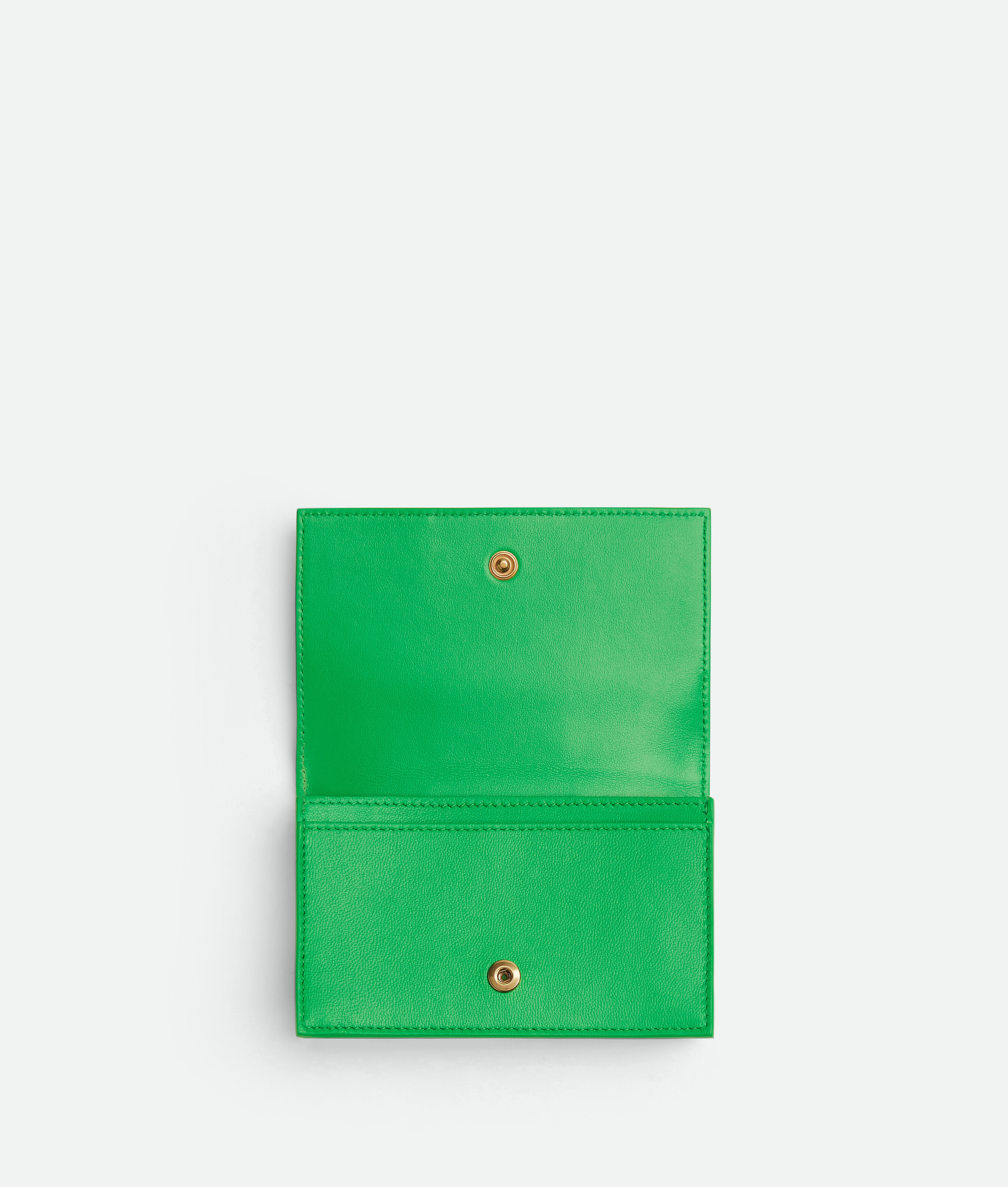 Shop Bottega Veneta Cassette Business Card Case In Green