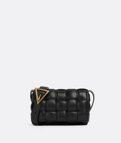 Candy Padded Tech Cassette Shoulder Bag in Black - Bottega Veneta