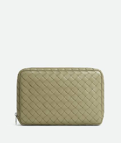 Pochette de rangement zippée Intrecciato grand format