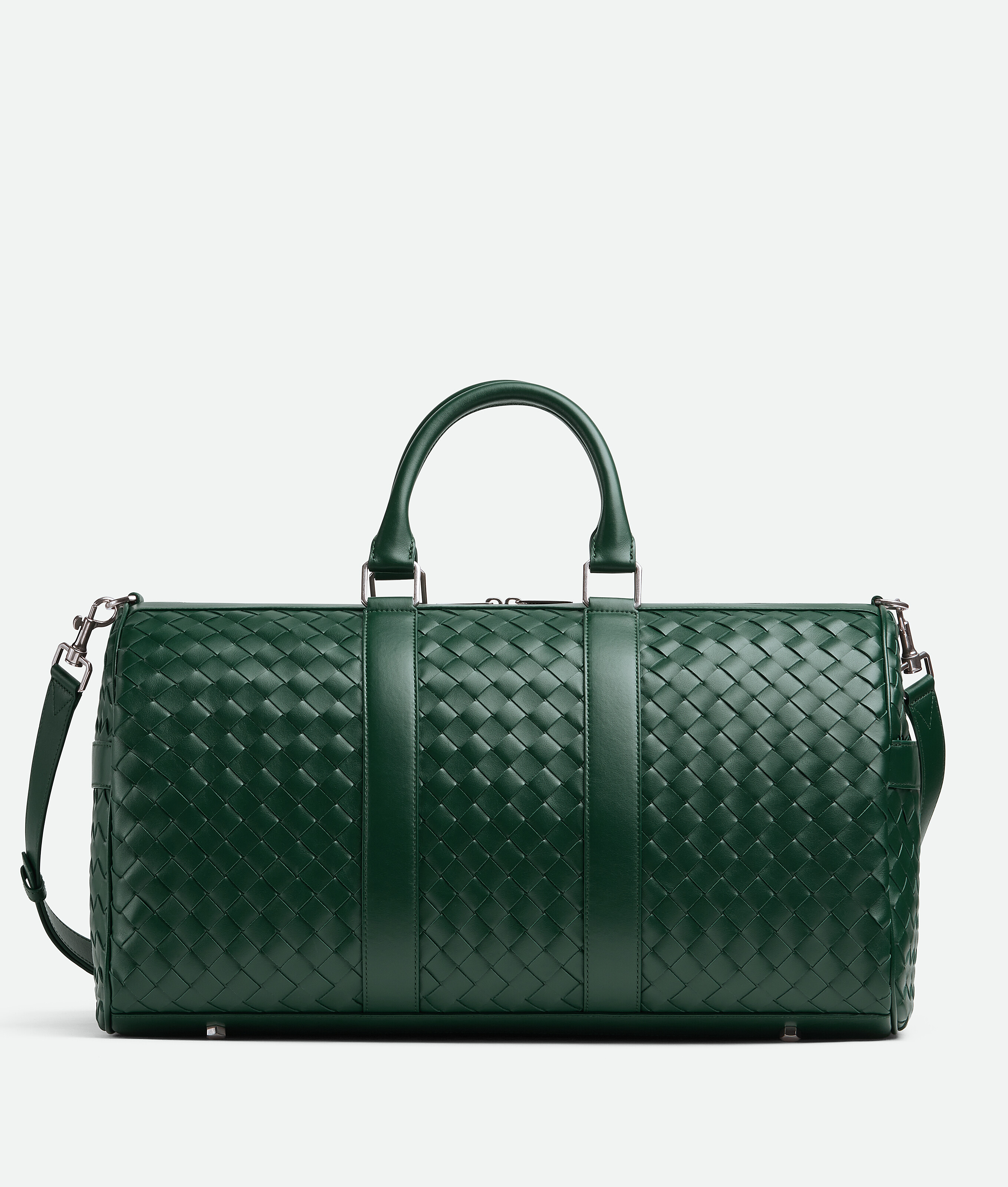 Bottega Veneta Sac De Voyage Intrecciato Moyen Format In Vert