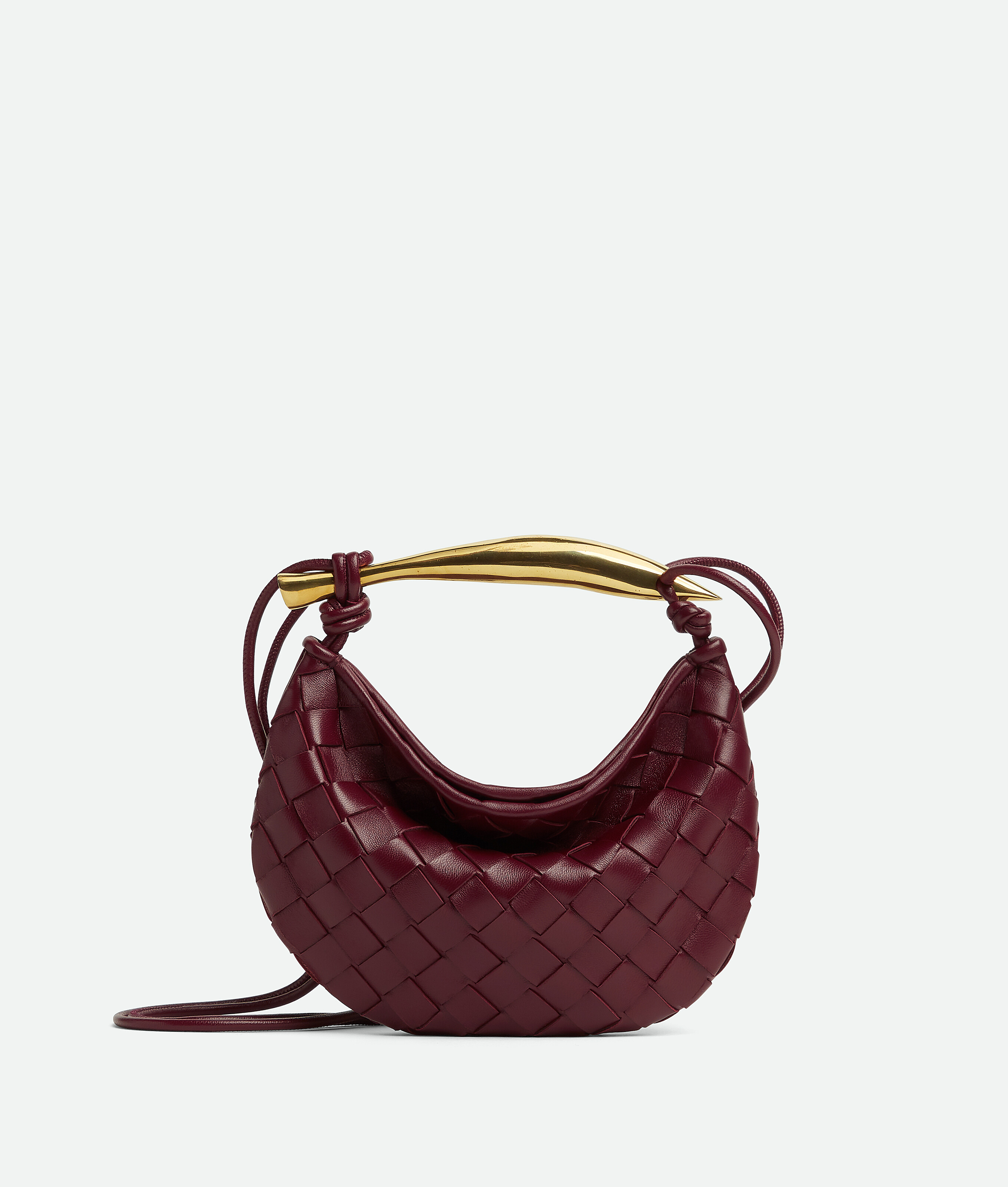 Bottega Veneta Sardine Small Leather Tote Bag In Barolo