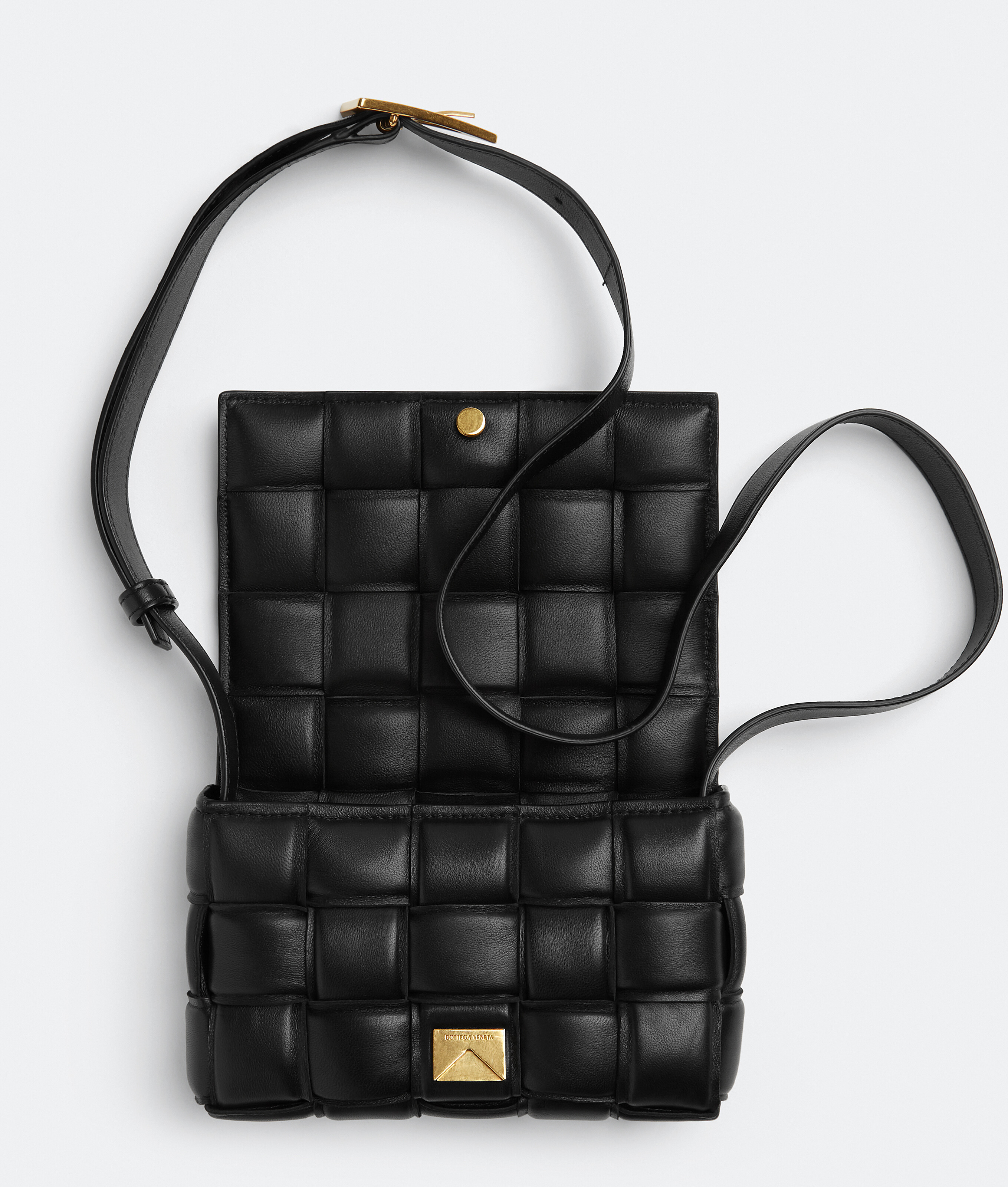 Shop Bottega Veneta Small Padded Cassette In Black