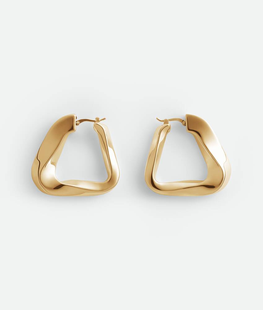 Display a large version of the product image 2 - Large Twist Triangle Hoop Earrings