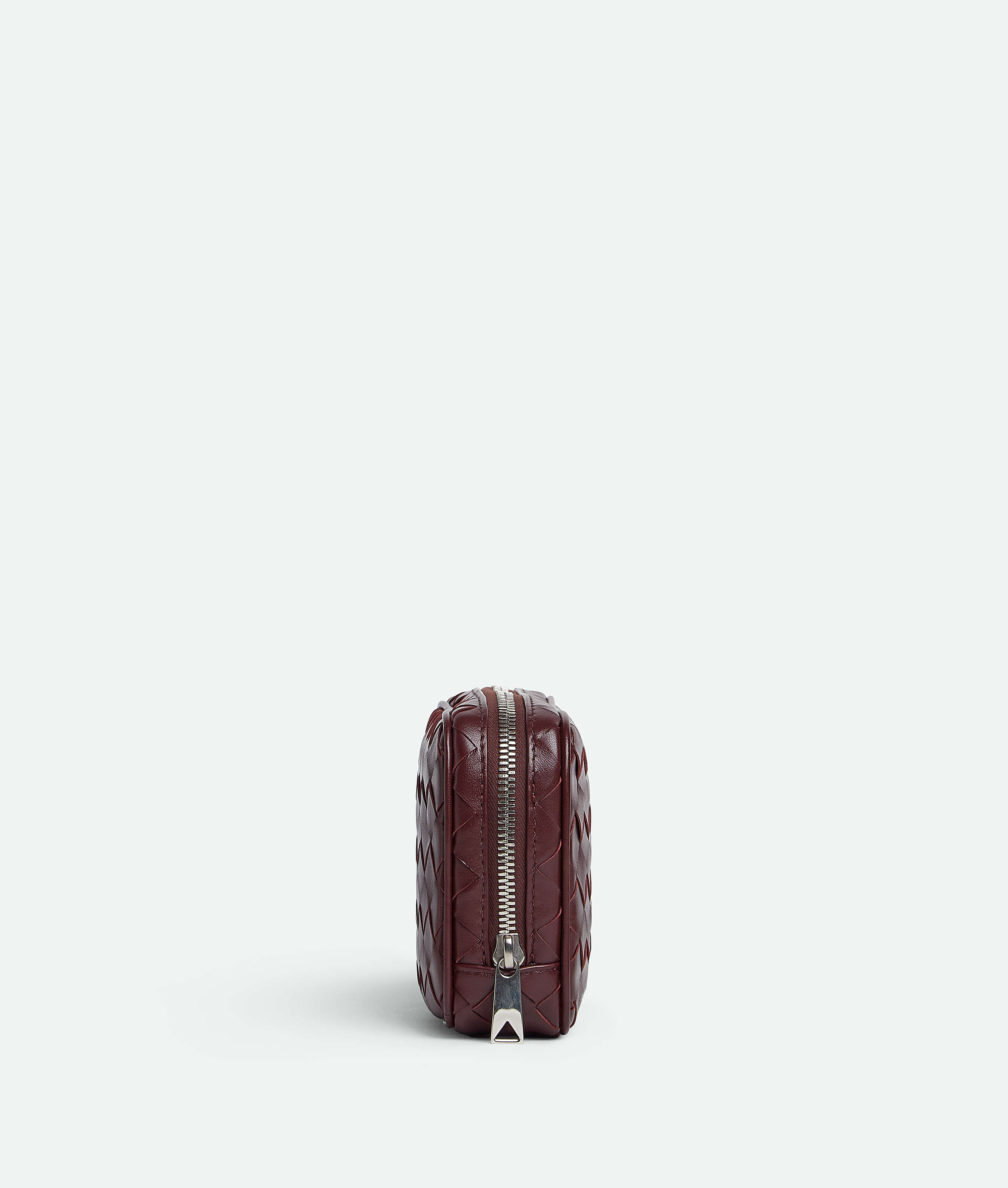 Bottega Veneta Intrecciato Small Zipped Organizing Pouch In Madder Brown