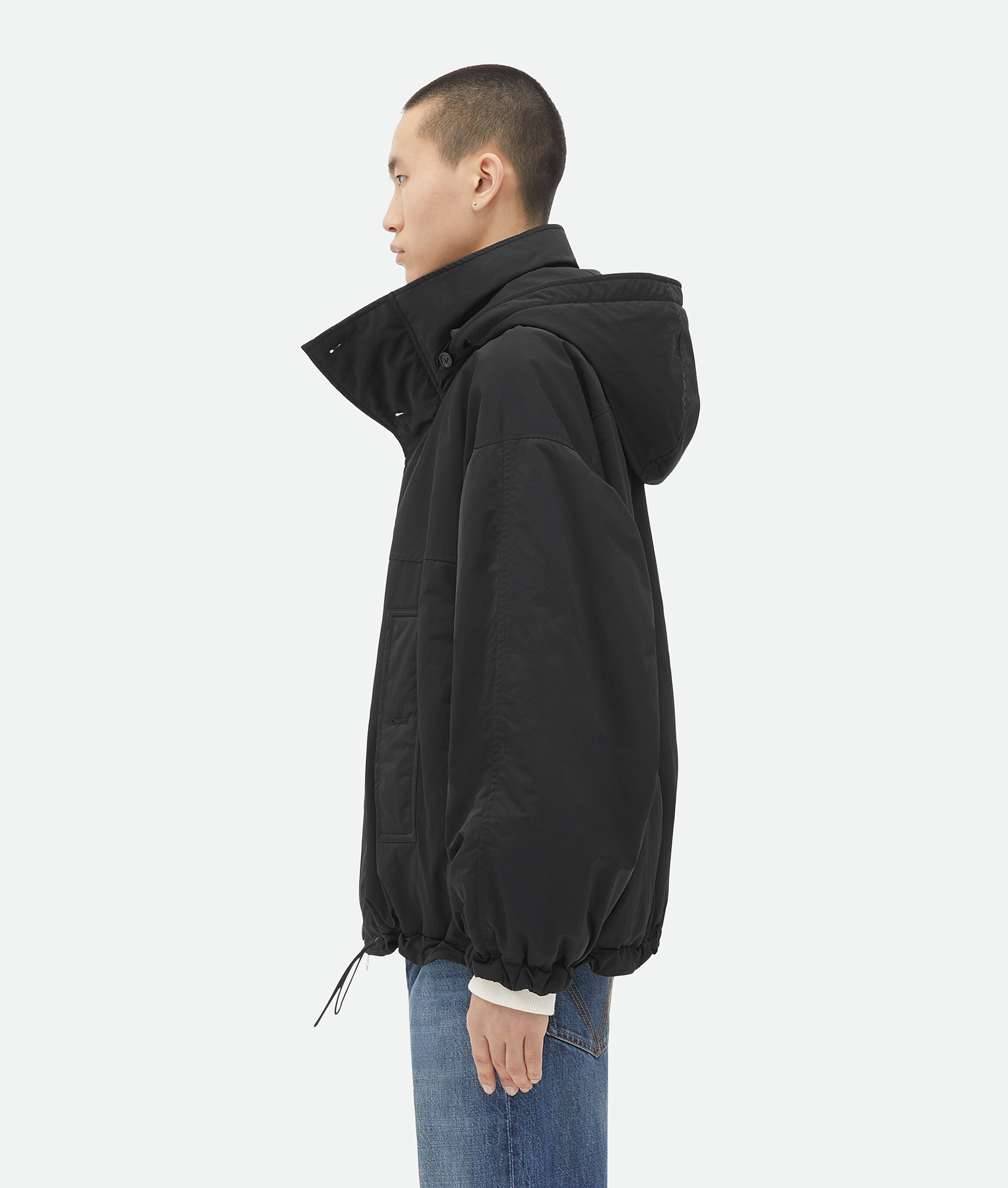 Bottega Veneta Tech Nylon Padded Jacket In Black
