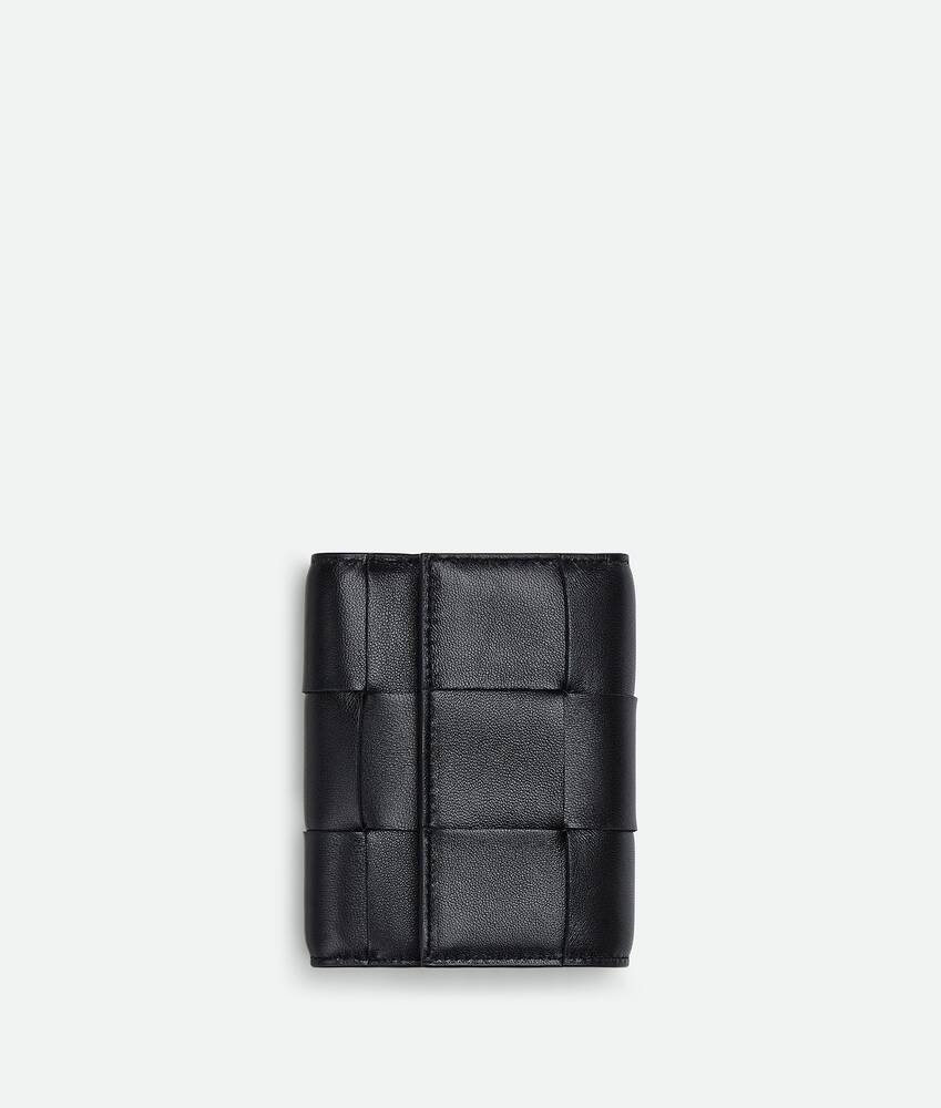 新品未使用】BOTTEGA VENETA 折財布 三つ折り BLACK - 折り財布