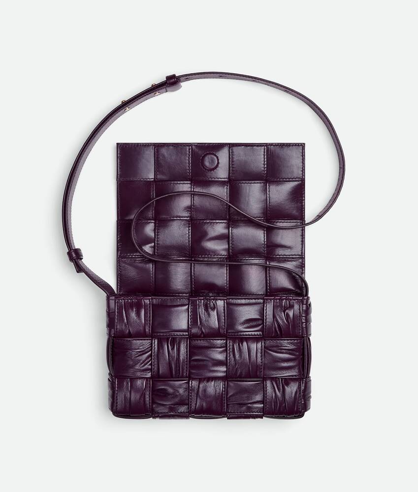 Bottega Veneta Intrecciato Leather Shoulder Bag In Wood M Brass
