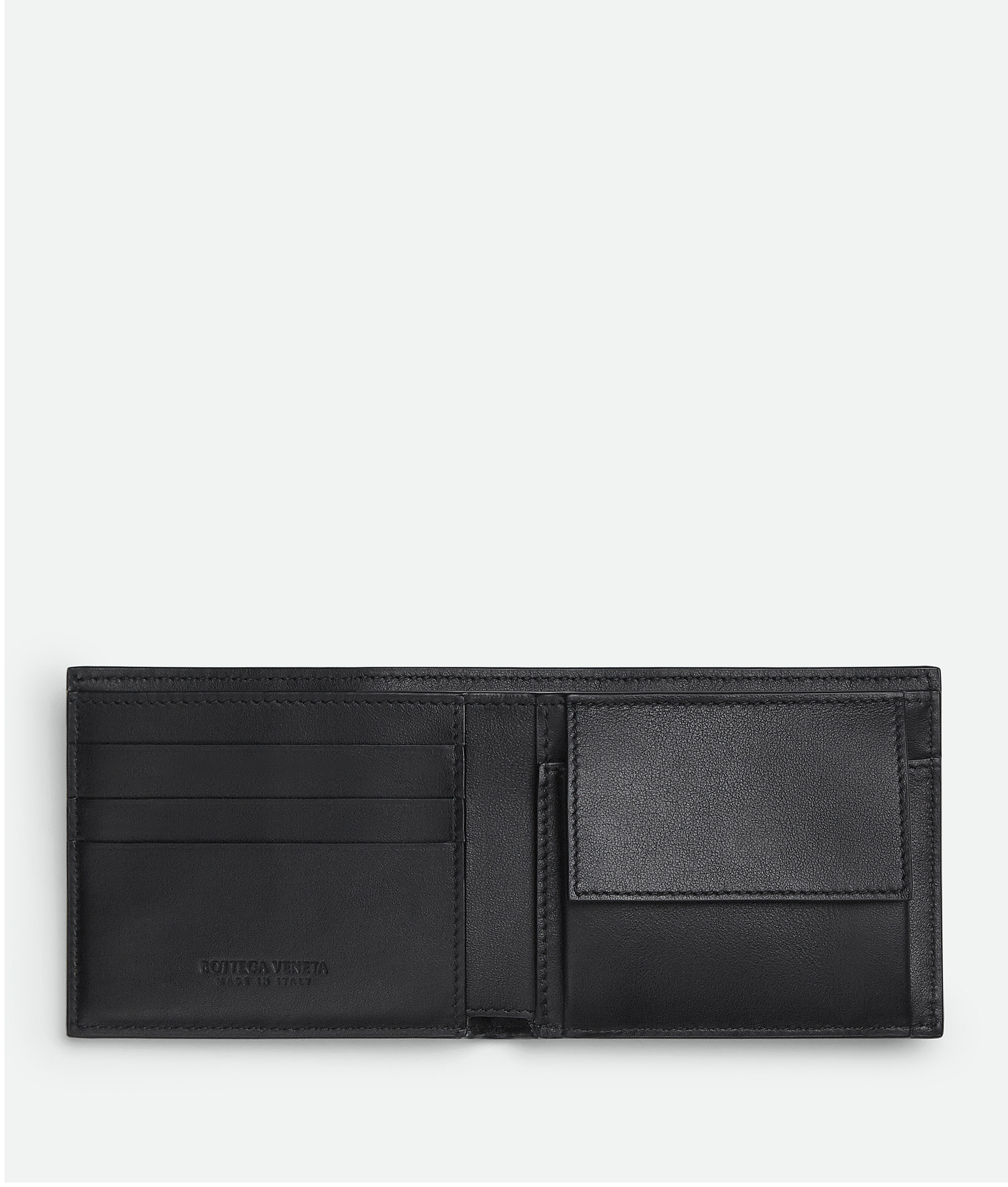 Shop Bottega Veneta Cassette Bi-fold Wallet With Coin Purse In Black