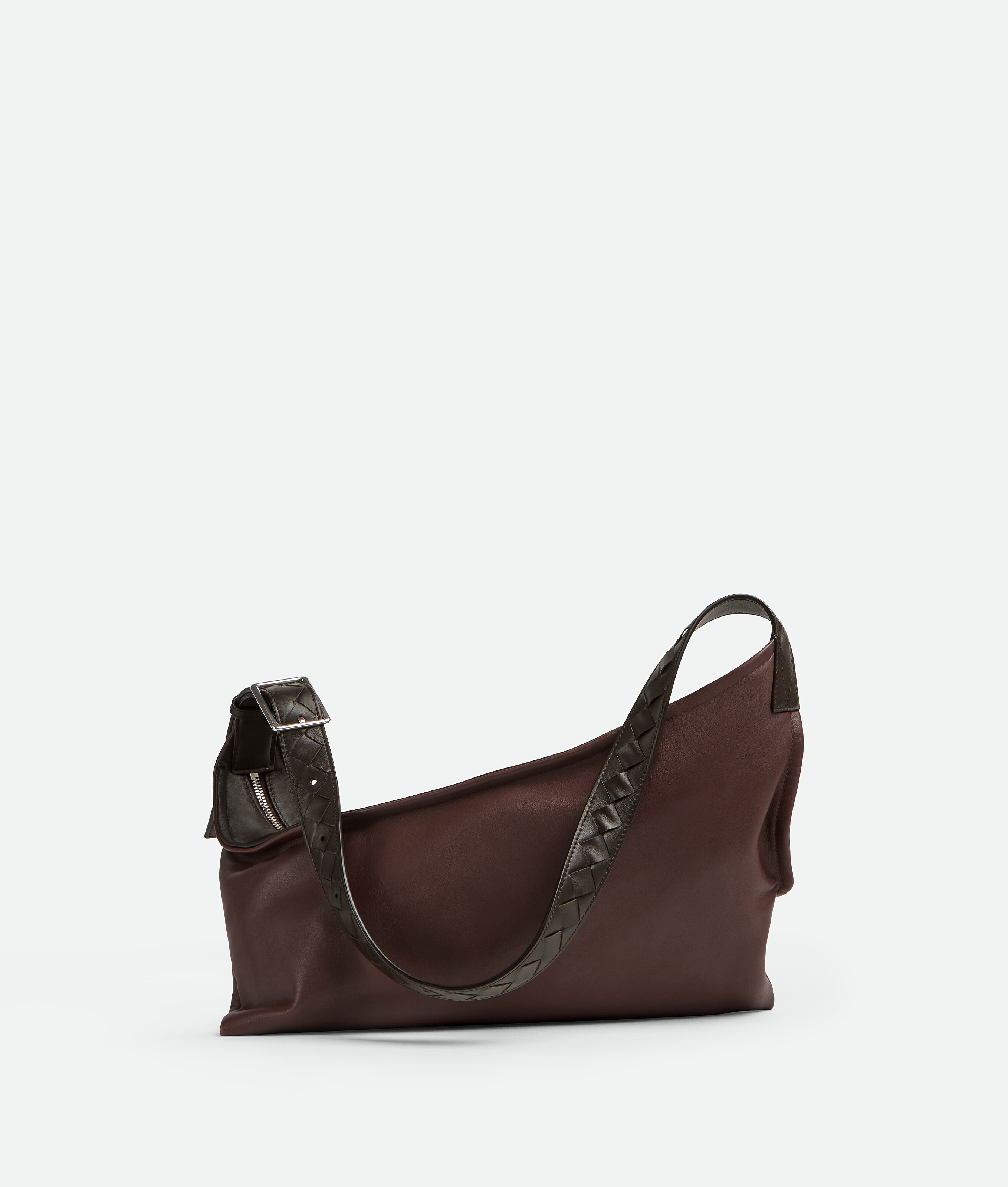 Shop Bottega Veneta Kleine Zigzag In Bitter Chocolate/fondant