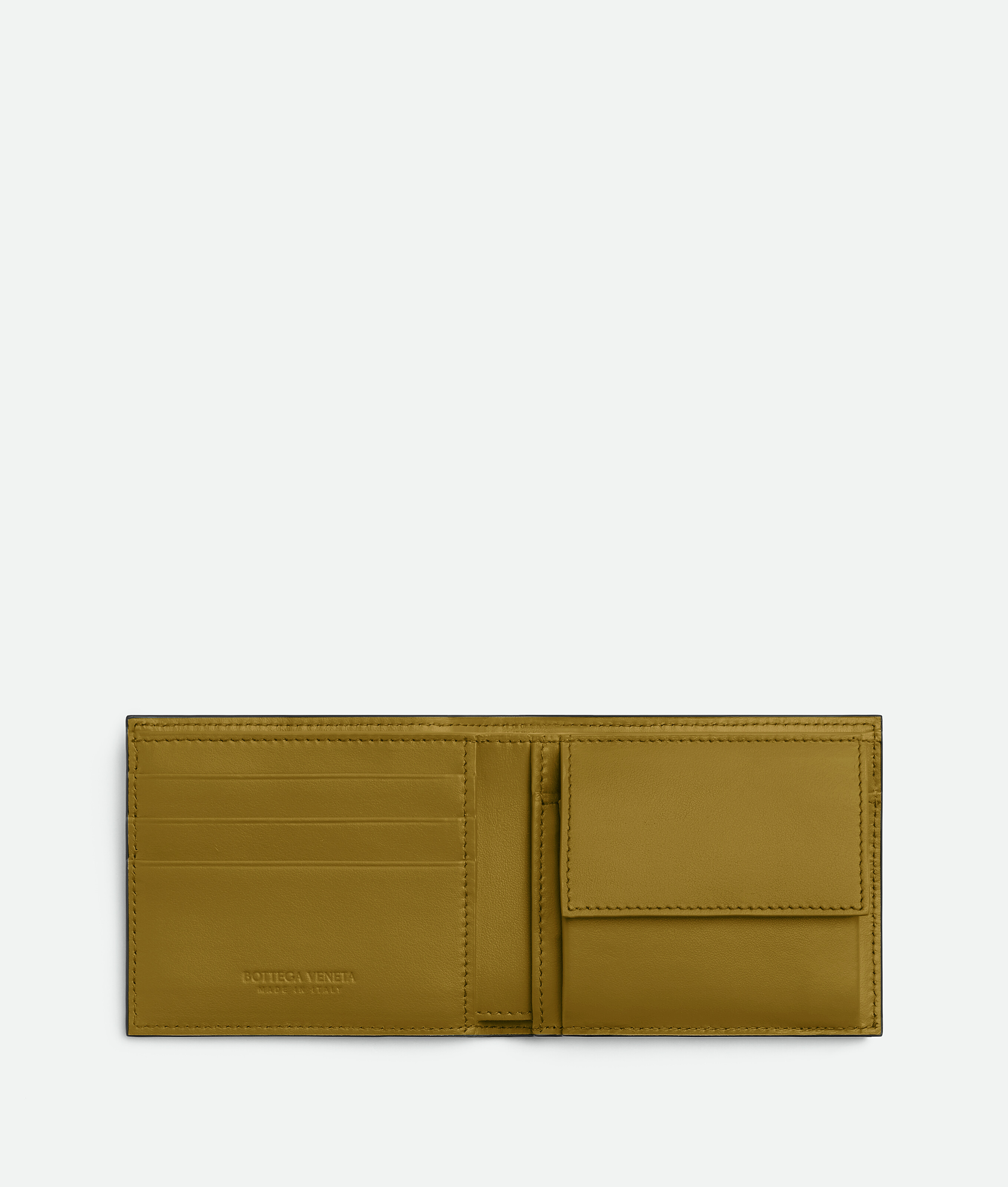 Shop Bottega Veneta Cassette Bi-fold Wallet With Coin Purse In Lapilli/limonite