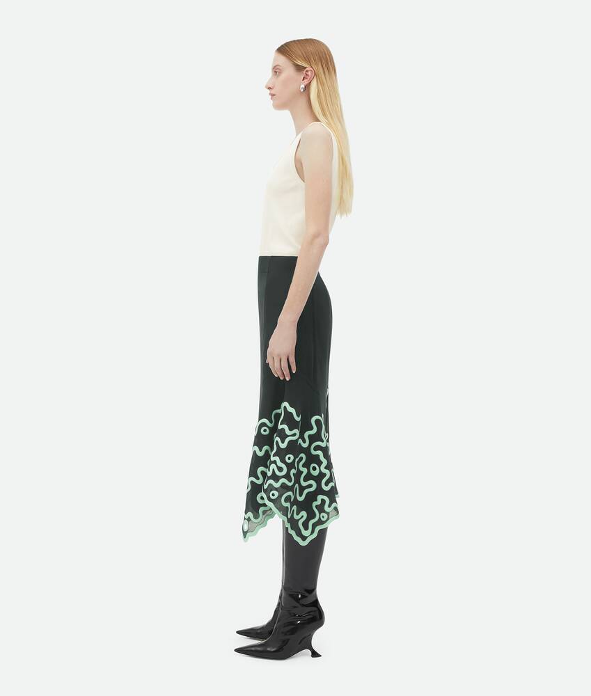 Display a large version of the product image 2 - Cotton Midi Skirt With Silicone Motif