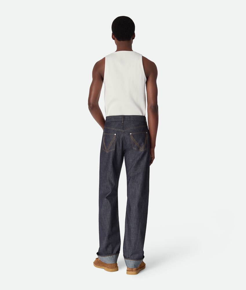 BOTTEGA VENETA ヴィンテージ インディゴ ワイドレッグデニム インディゴインディゴ ワイドレッグ デニムパンツ| Bottega