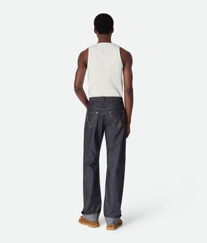 Rinsed Indigo Wide Leg Jeans