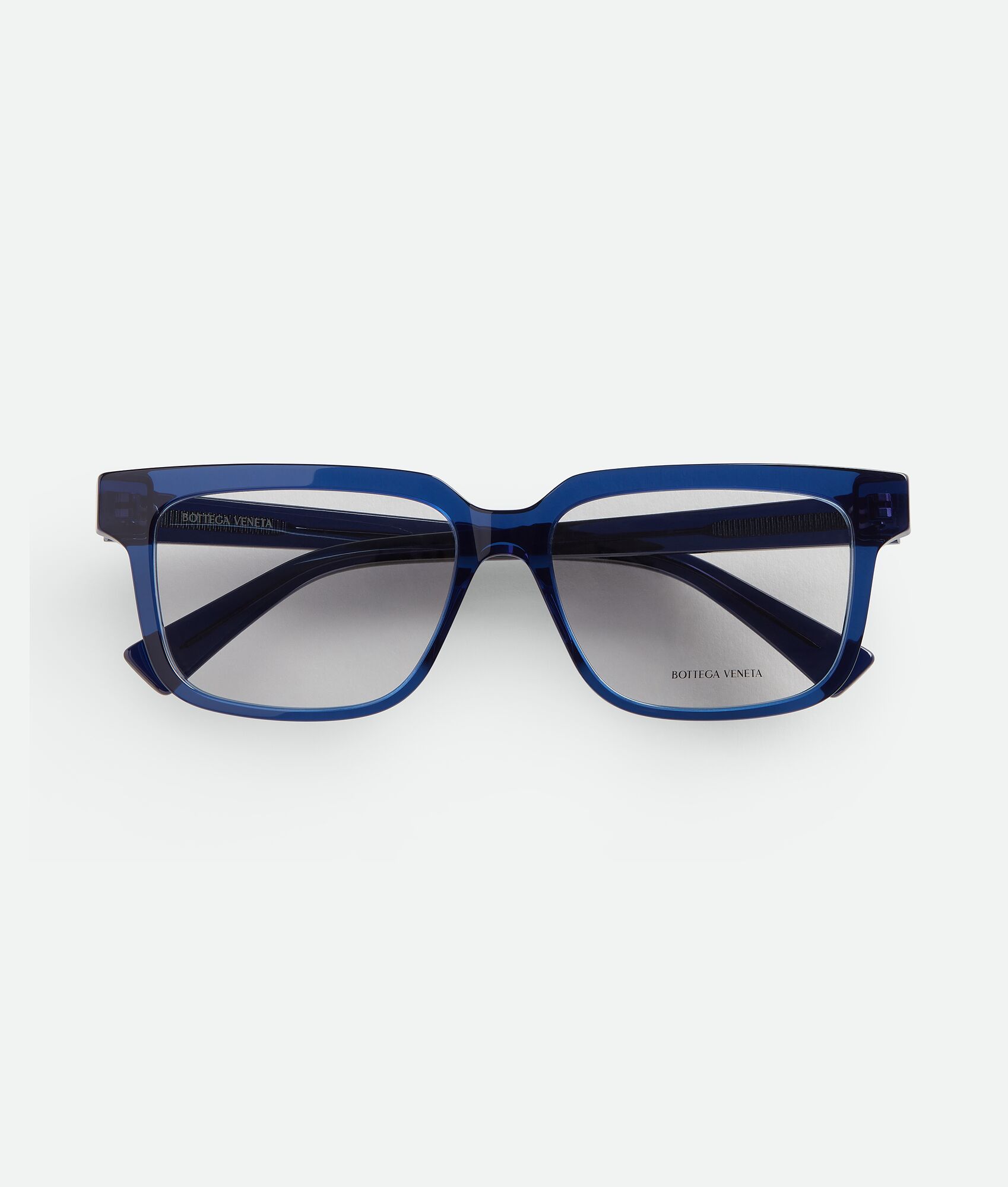 Bottega Veneta® Men's Soft Recycled Acetate Square Eyeglasses in Blue ...