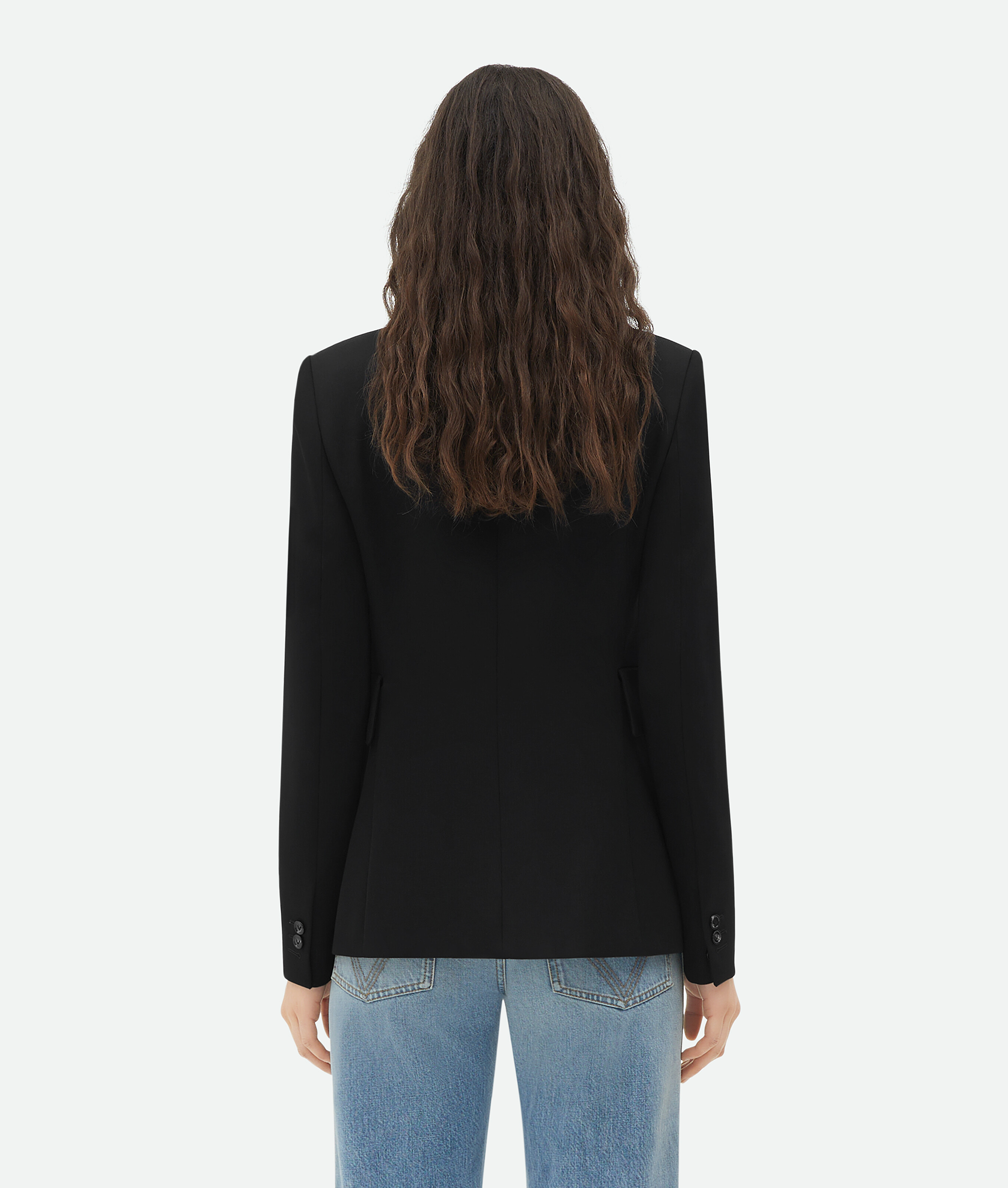 Shop Bottega Veneta Sartorial Wool Jacket In Black
