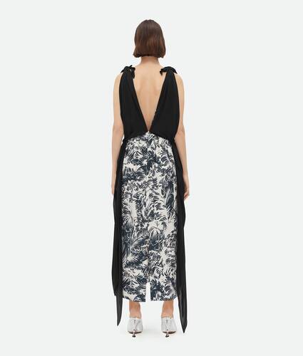 Printed Silk Long Dress