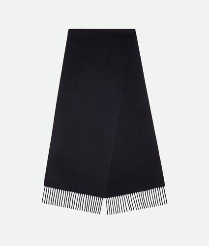 Cashmere Scarf With Leather Patch